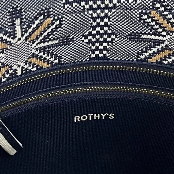 Rothy’s The Handbag In Sunburst Navy - Picture 3 of 5